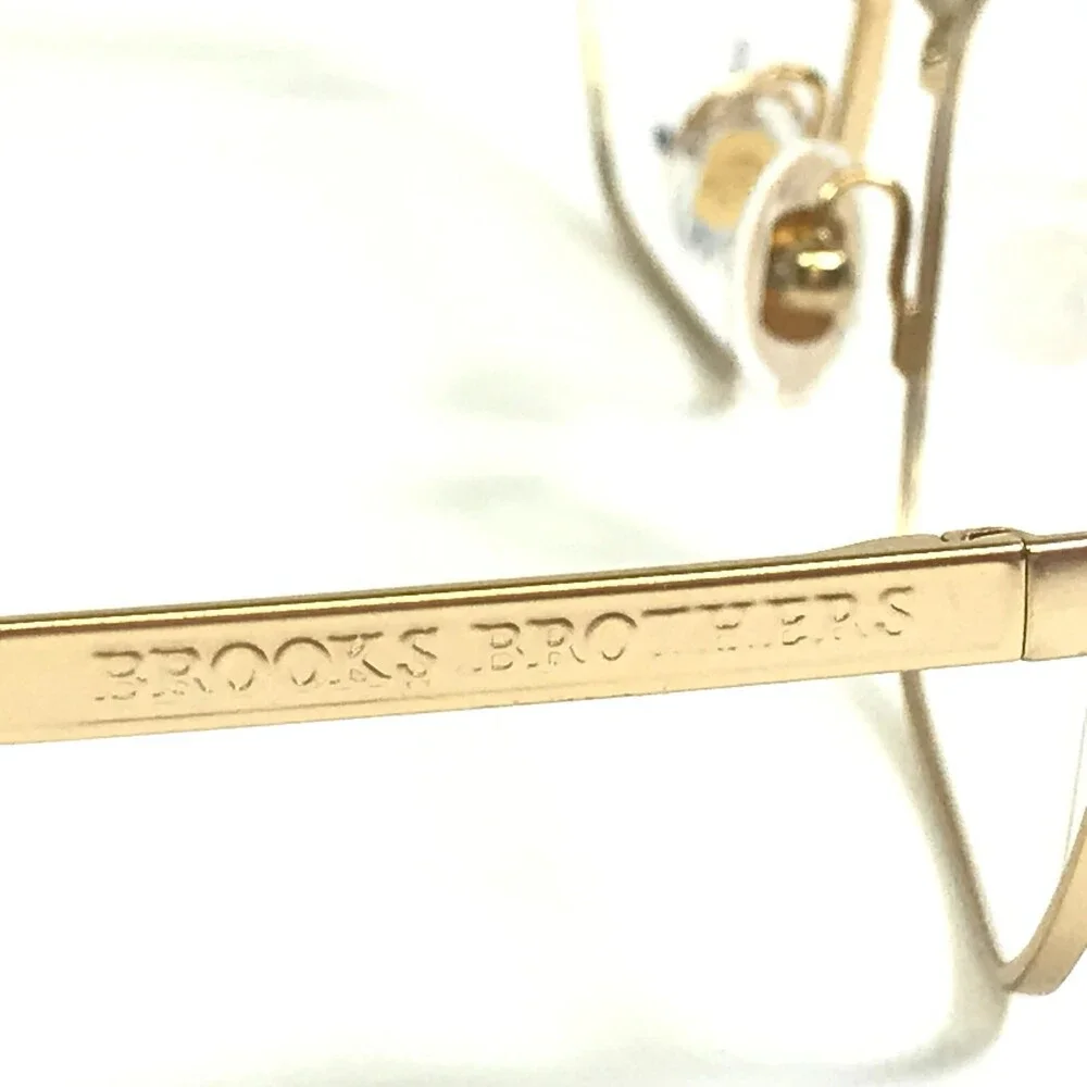 Brooks Brothers Eyeglasses Frames BB1053 1001 Gold Square Full Rim 55-17-145